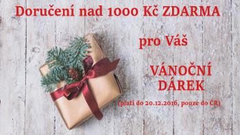 VÁNOČNÍ DOPRAVNÉ NAD 1000 KČ ZDARMA - PLATÍ PRO DORUČENÍ DO ČR