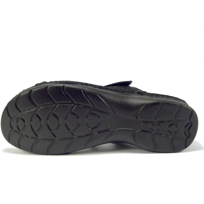 Pantofle kožené černé LR 62184, velikost 37