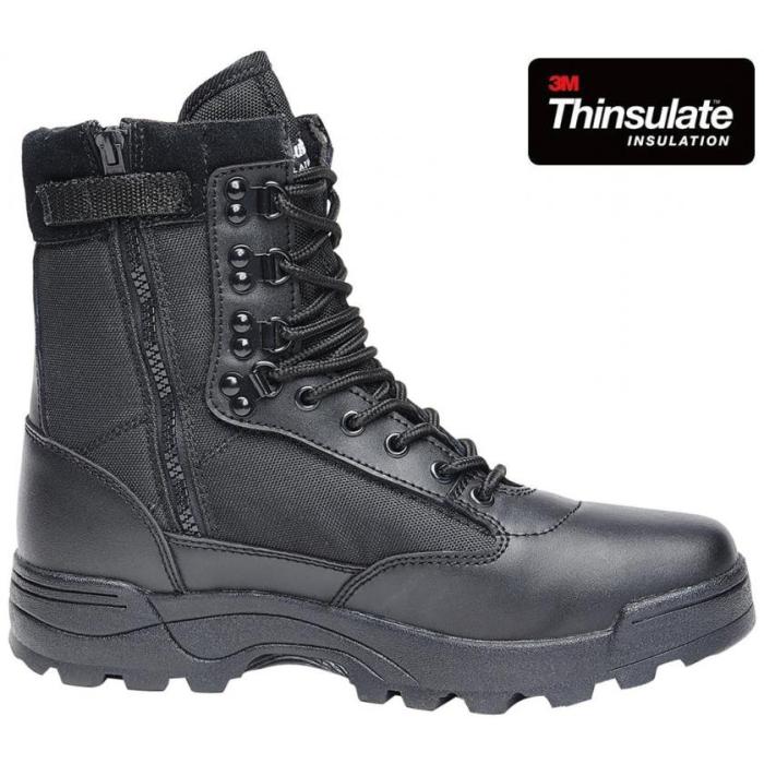 Boty Brandit 9017 Tactical Boots Zipper - se zipem černé, velikost 43