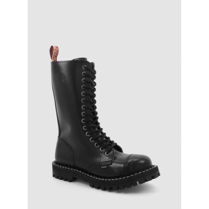 Steel boty 15 dírek 135/136/O/ZIP/ černá 26