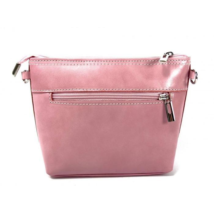 Vera Pelle růžová kožená kabelka