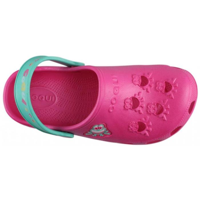 COQUI sandály dětské Little Frog 8701  Lt. Fuchsia/Lt. Mint, velikost 31-32