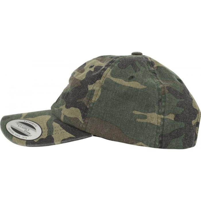 Kšiltovka Brandit Low Profile Camo Washed Cap woodland 7048.10