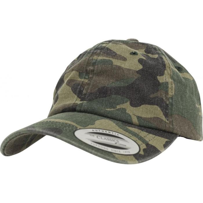 Kšiltovka Brandit Low Profile Camo Washed Cap woodland 7048.10