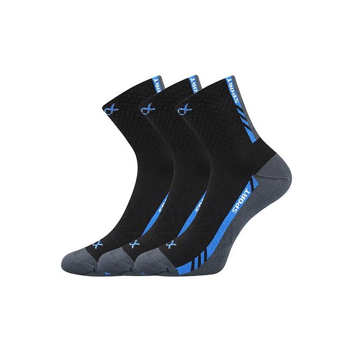 VoXX černé ponožky Pius 3 páry černá, velikost 35-38