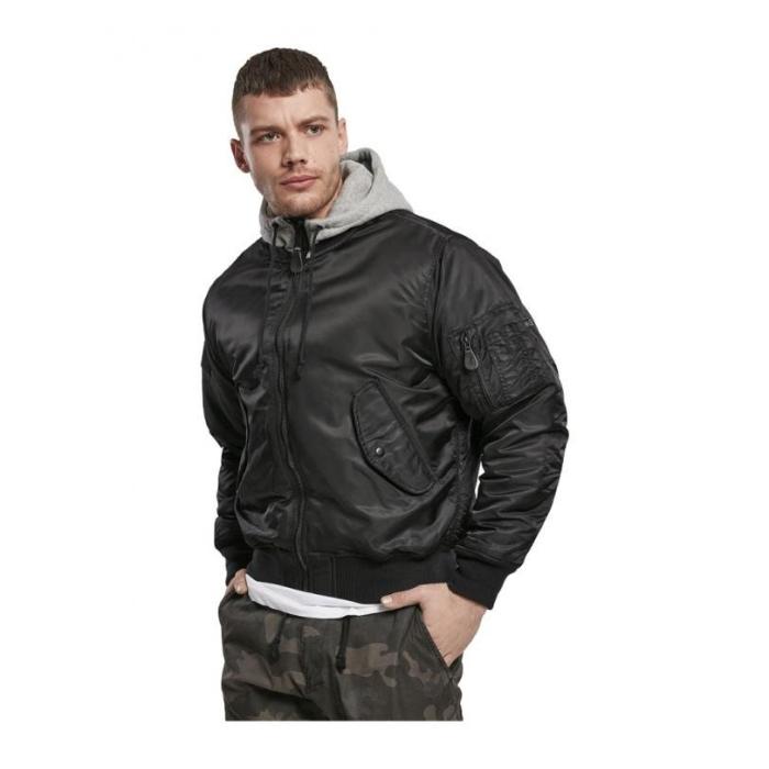 Pánská zimní bunda Brandit MA1 Sweat Hooded 3150 blk/grey, velikost L