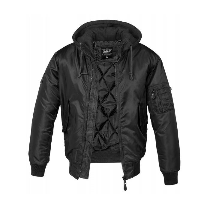 Pánská zimní bunda Brandit MA1 Sweat Hooded 3150 černá, velikost 2XL