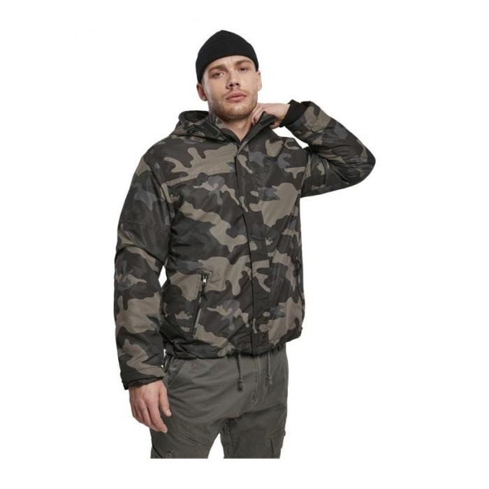 Bunda Brandit 3167 Windbreaker se zipem dark camo, velikost 3XL