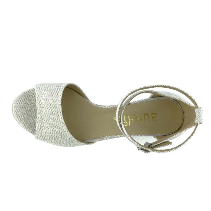 Aurelia sandály 52 Stříbrná, velikost 37