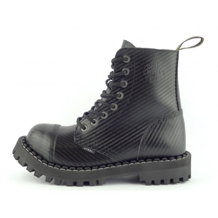 Steel boty 8 dírek 113/114/O D195 black, velikost 42