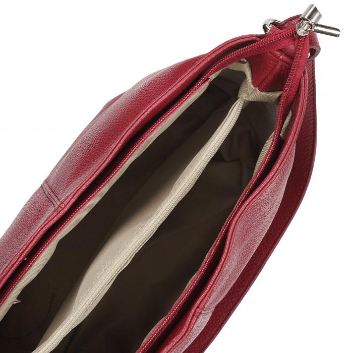 Toscanio kožená kabelka 211 TOS D90 červená