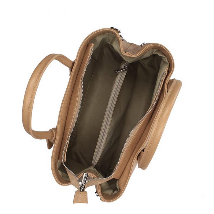 Toscanio kožená kabelka C255 TOS D81 béž