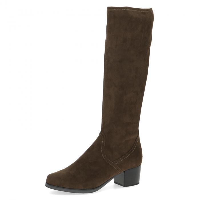 Caprice kozačky stretch 9-25506 khaki, velikost 37