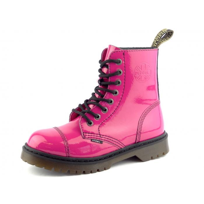 Steel boty 113/AL2/PinkLak Pink Lak 3, velikost 37