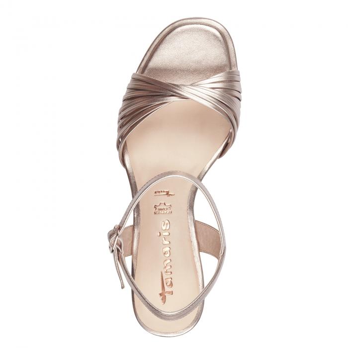 Tamaris sandály letní společenské 28324 Rose Gold, velikost 36