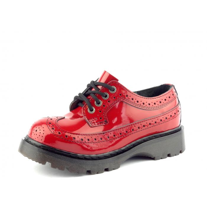 Steel boty 4 dírkové 112/CL2 D20 Red Lak, velikost 36