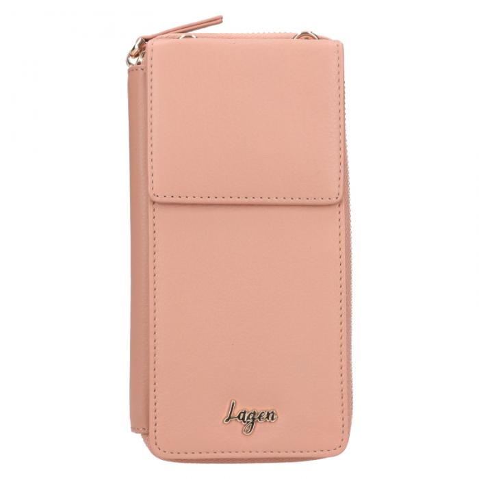 Lagen kožená kabelka crossbody mini BLC-5699 Peach