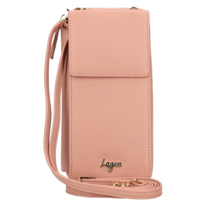 Lagen kožená kabelka crossbody mini BLC-5699 Peach