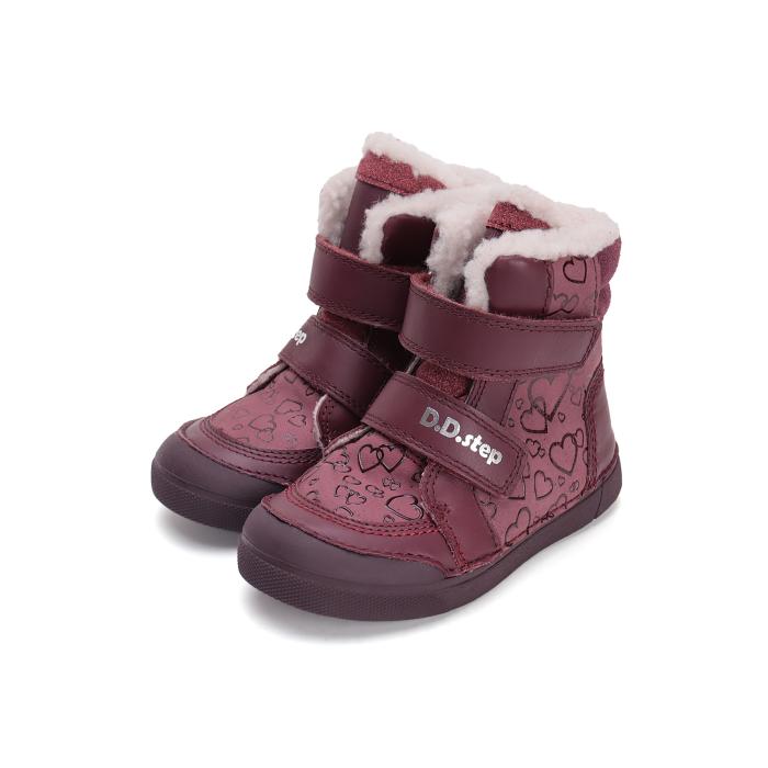 D.D.step zimní dětská obuv W068 Raspberry 42589, velikost 26