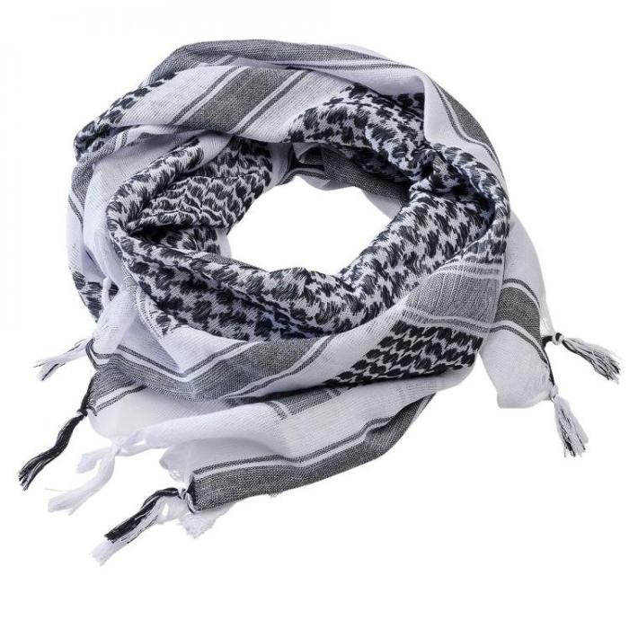 Brandit šátek Shemag Scarf 7009 bílo černá