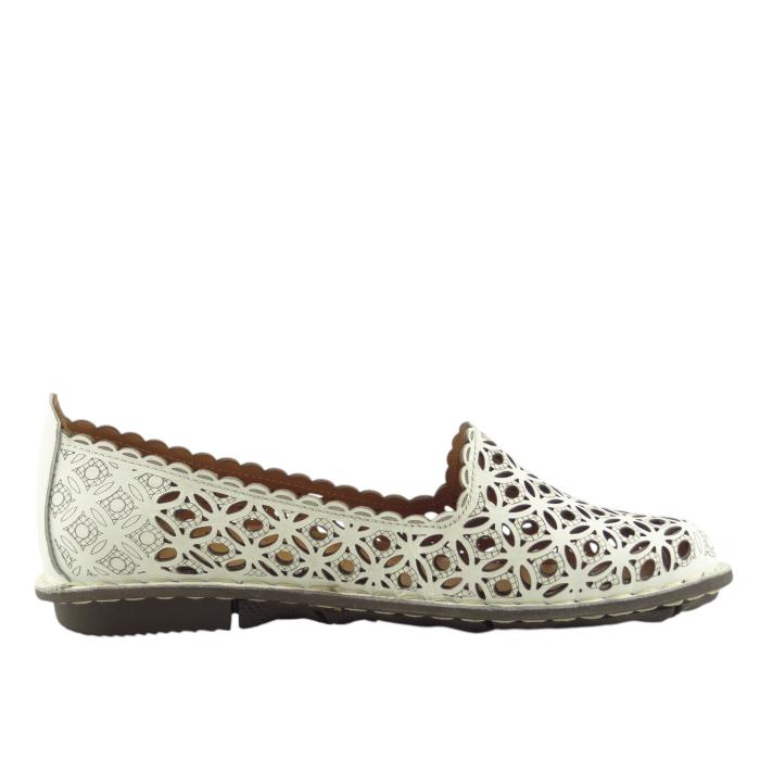 Aurelia perforované baleriny 020101-1 White, velikost 38