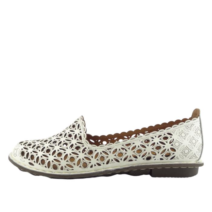 Aurelia perforované baleriny 020101-1 White, velikost 38
