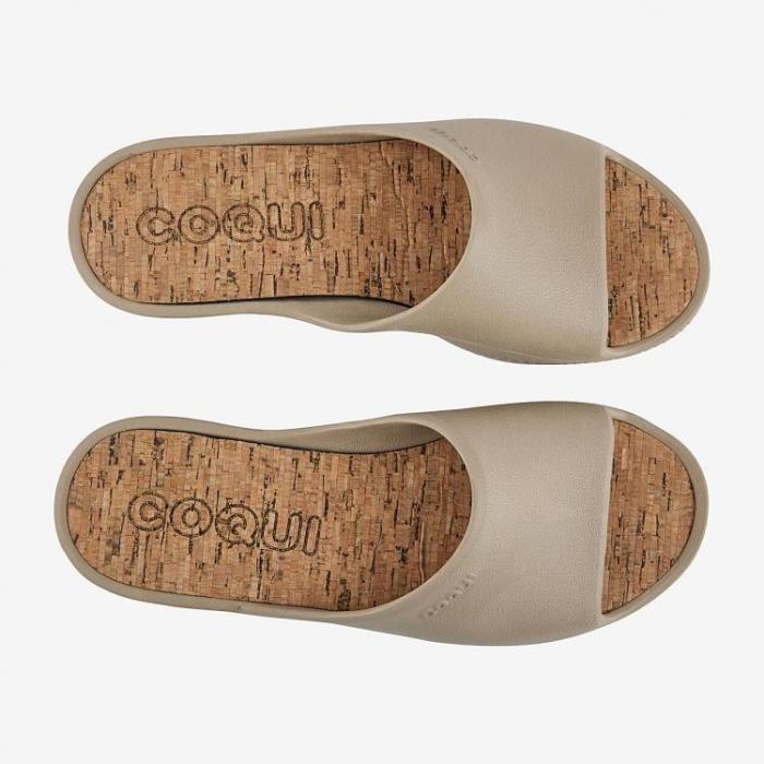 COQUI pantofle 1442 PAM  sand cork, velikost 36