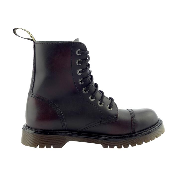 Steel boty 8 dírek 113/AL2 black/bordo- bez ocelové špičky blk/bordo, velikost 38