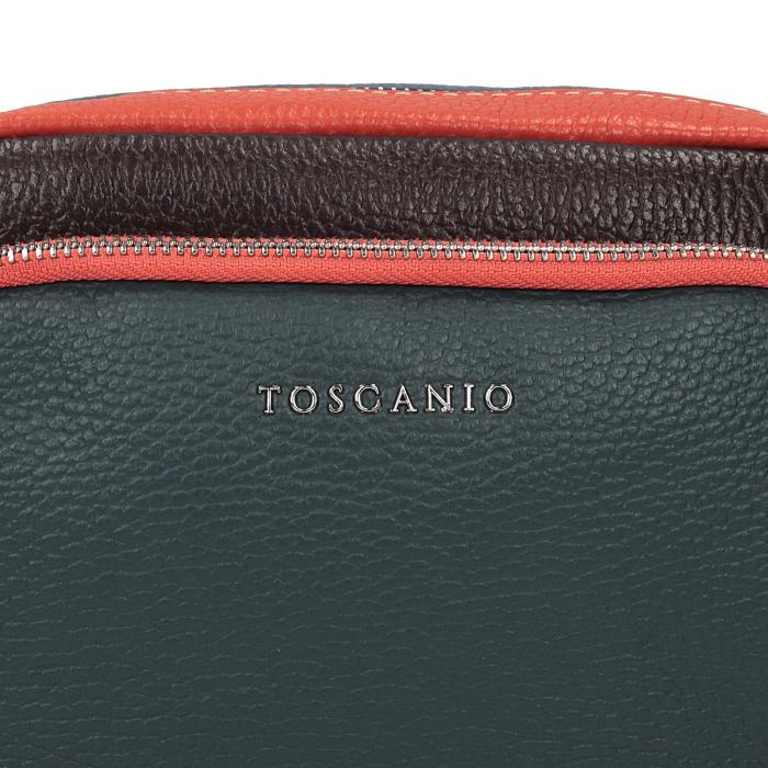 Toscanio kožená kabelka F62 TOS D30 tyrkys