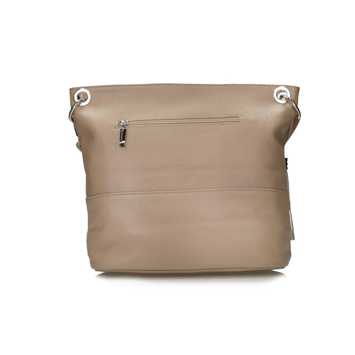 Toscanio kožená kabelka 1109 TOS D05 tm.béžová