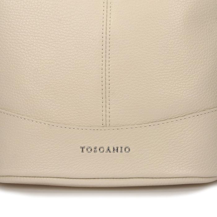 Toscanio kožená kabelka 16176 TOS D37 béžová