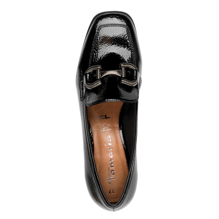 Tamaris mokasíny 24316 Black lak, velikost 37