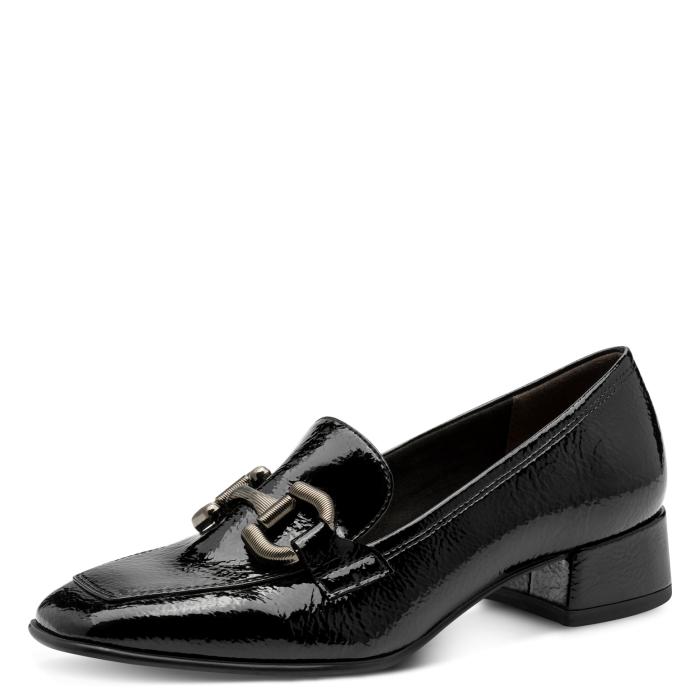 Tamaris mokasíny 24316 Black lak, velikost 37