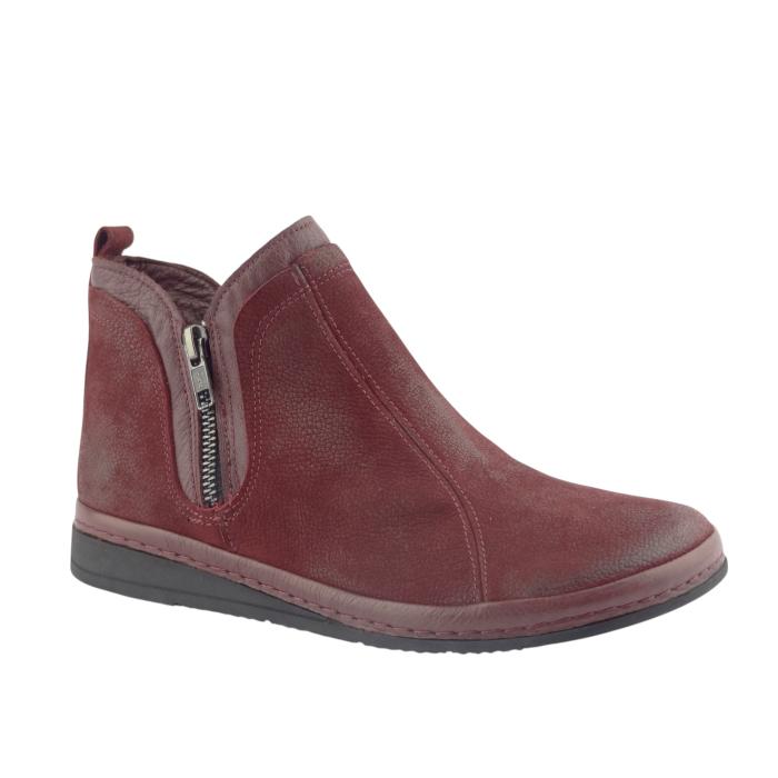 Aurelia kotníková barefoot obuv 911835 Bordo Nubuck, velikost 37