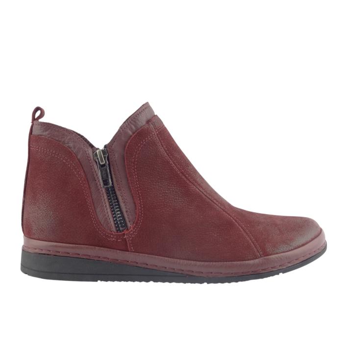 Aurelia kotníková barefoot obuv 911835 Bordo Nubuck