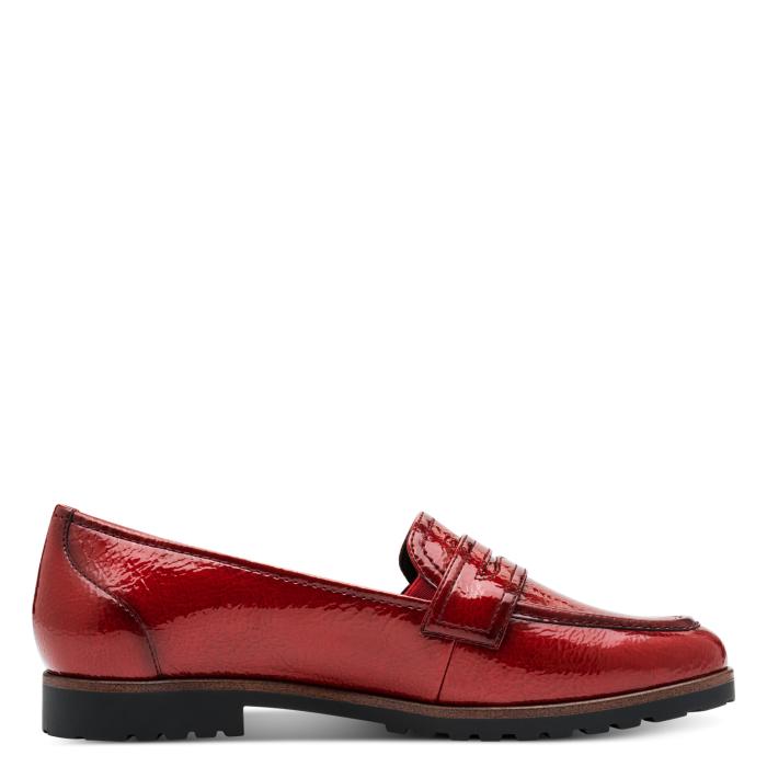 Tamaris mokasíny 24239 red patent lak, velikost 37