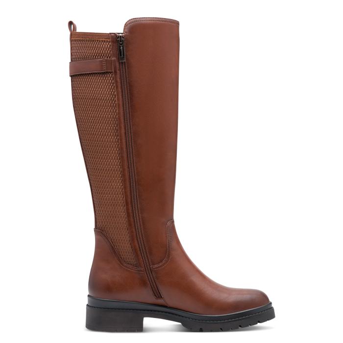 Tamaris kozačky 25625 Cognac, velikost 41
