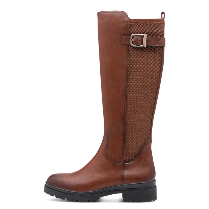 Tamaris kozačky 25625 Cognac