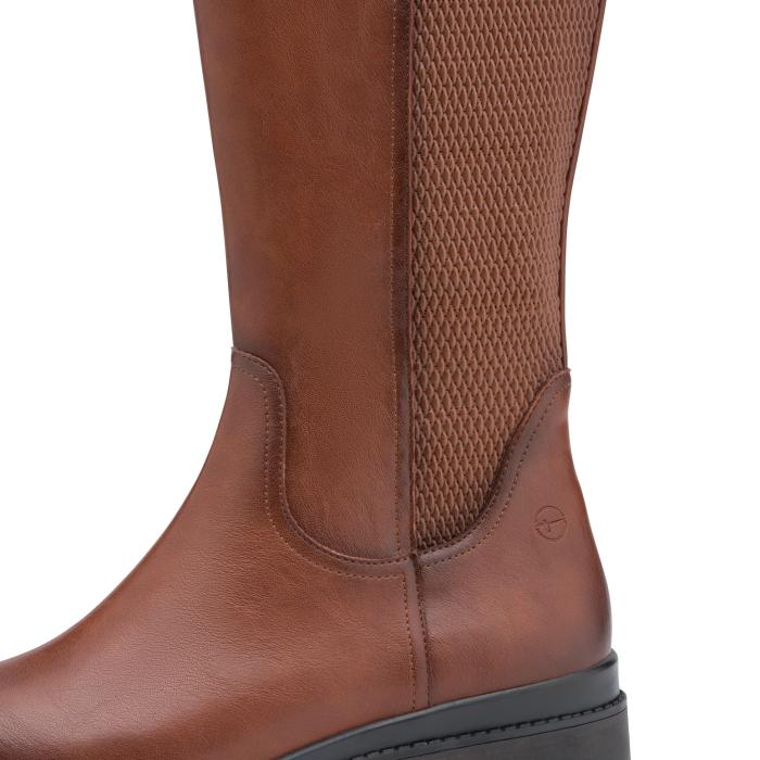Tamaris kozačky 25625 Cognac, velikost 41