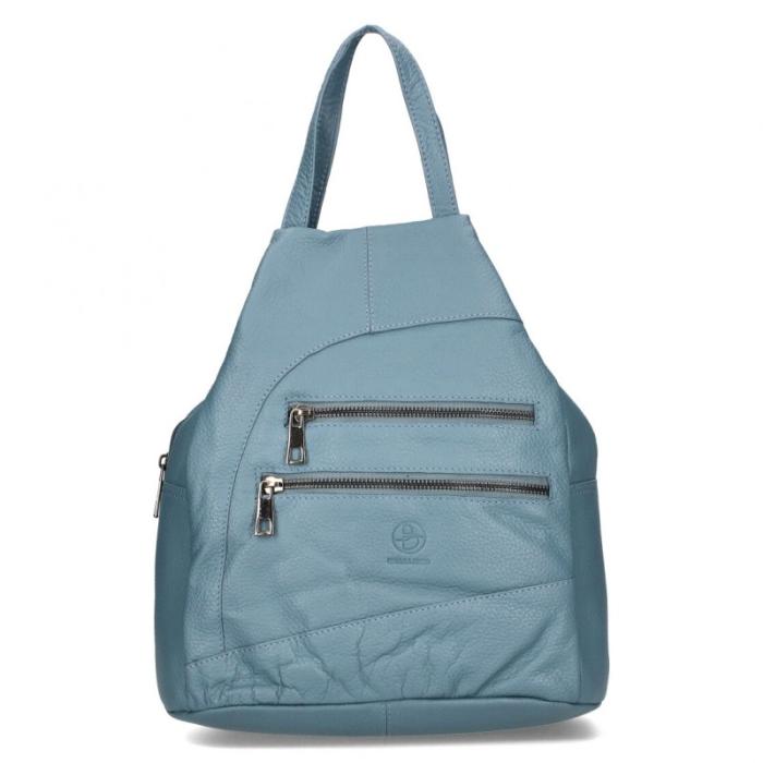 BELLUGIO kožený batoh DB 142-816 grey