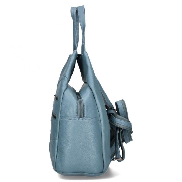 BELLUGIO kožený batoh DB 142-816 grey
