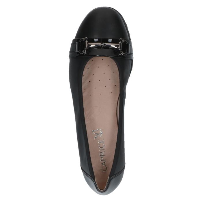 Caprice baleríny 22153 black lak, velikost 37