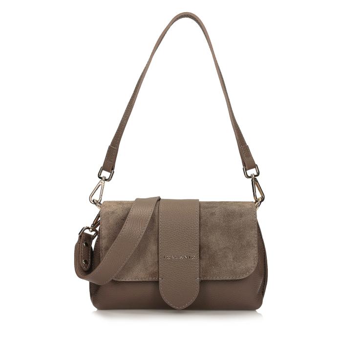 Toscanio kožená kabelka G152 béžová D40