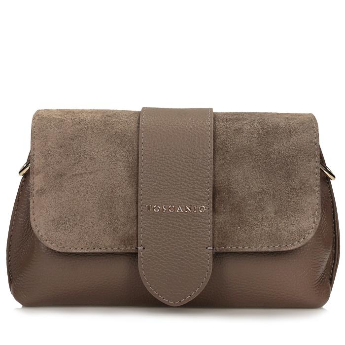 Toscanio kožená kabelka G152 béžová D40