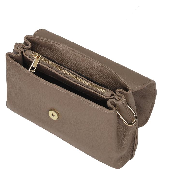 Toscanio kožená kabelka G152 béžová D40