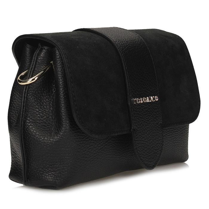 Toscanio kožená kabelka G152 černá