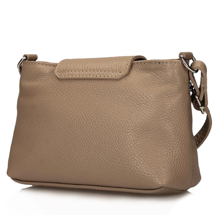 Toscanio kožená kabelka F268 béžová D05