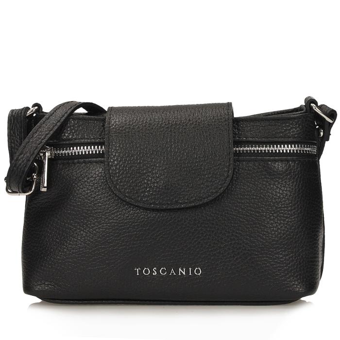 Toscanio kožená kabelka F268 černá