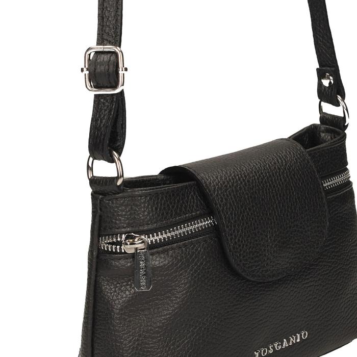 Toscanio kožená kabelka F268 černá
