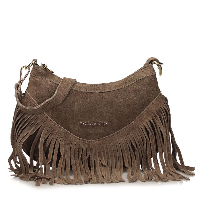 Toscanio kožená kabelka G105 béžová